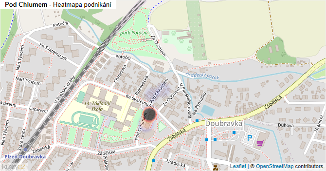 Pod Chlumem - mapa podnikání