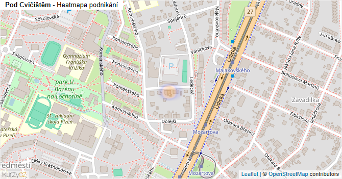 Pod Cvičištěm - mapa podnikání