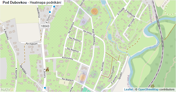 Pod Dubovkou - mapa podnikání