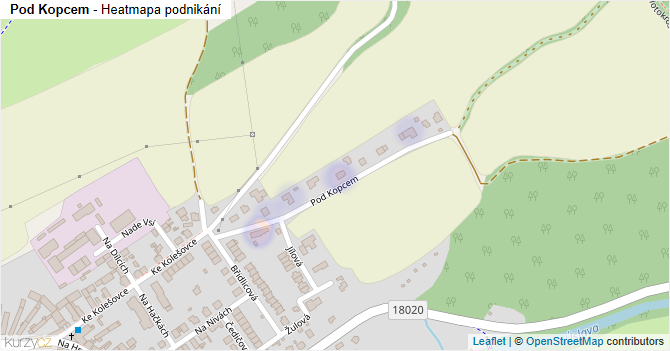 Pod Kopcem - mapa podnikání