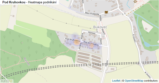 Pod Kruhovkou - mapa podnikání