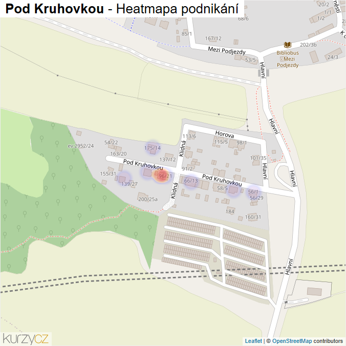 Mapa Pod Kruhovkou - Firmy v ulici.
