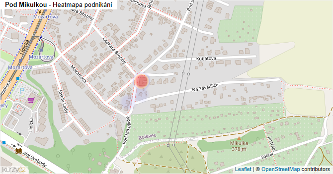 Pod Mikulkou - mapa podnikání