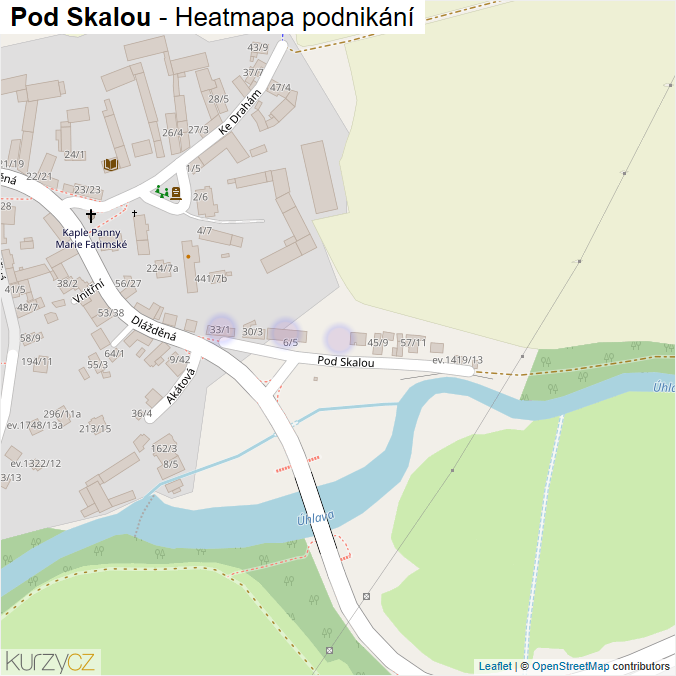 Mapa Pod Skalou - Firmy v ulici.