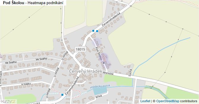 Pod Školou - mapa podnikání