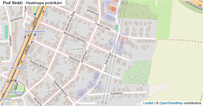 Pod Stráží - mapa podnikání