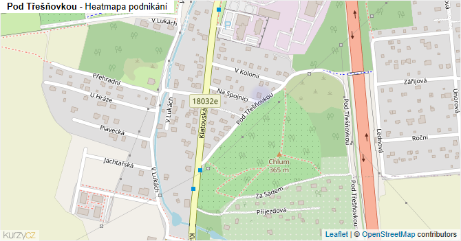 Pod Třešňovkou - mapa podnikání