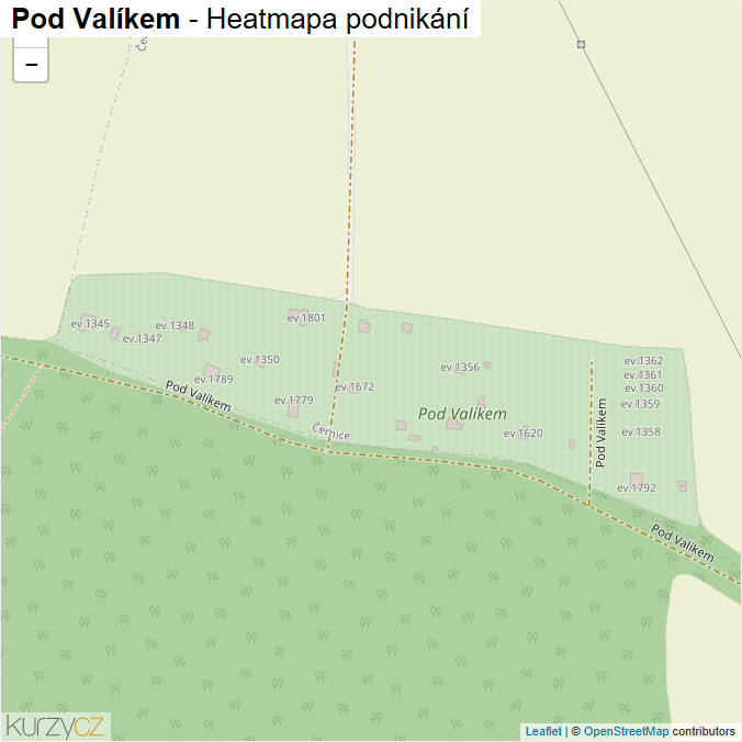 Mapa Pod Valíkem - Firmy v ulici.