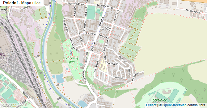 Polední - mapa ulice