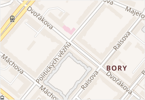 Politických vězňů v obci Plzeň - mapa ulice