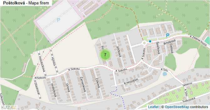 Poštolková - mapa firem