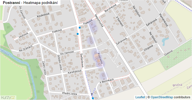 Postranní - mapa podnikání