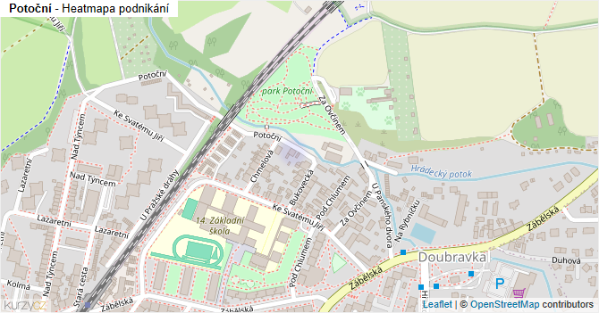 Potoční - mapa podnikání