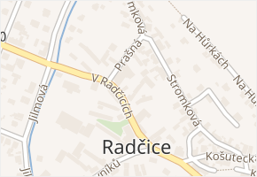 Prašná v obci Plzeň - mapa ulice