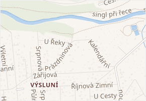 Prázdninová v obci Plzeň - mapa ulice