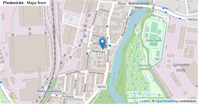 Předenická - mapa firem