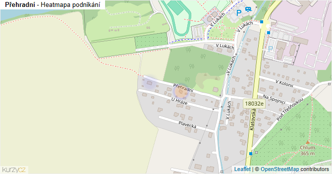 Přehradní - mapa podnikání