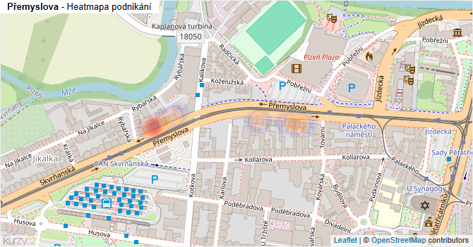 Přemyslova - mapa podnikání
