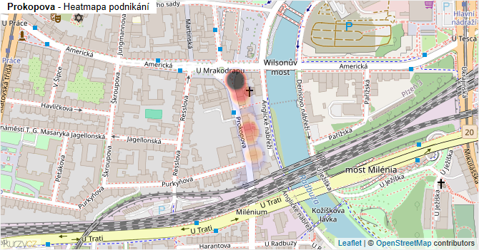 Prokopova - mapa podnikání