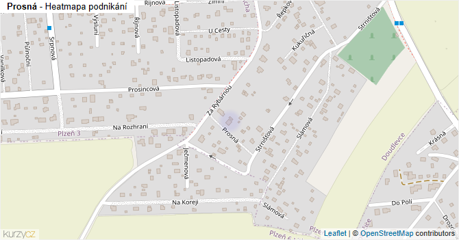 Prosná - mapa podnikání