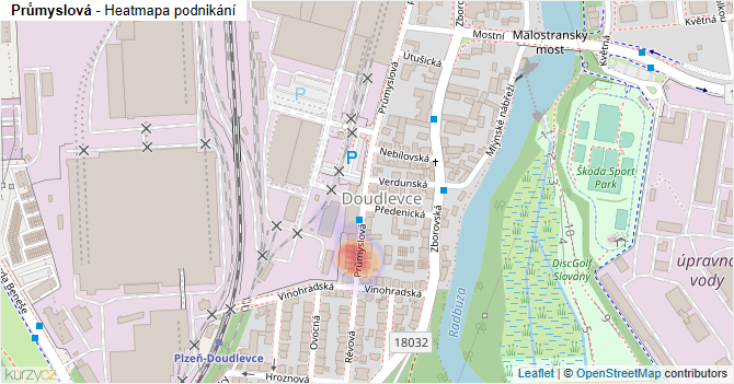 Průmyslová - mapa podnikání