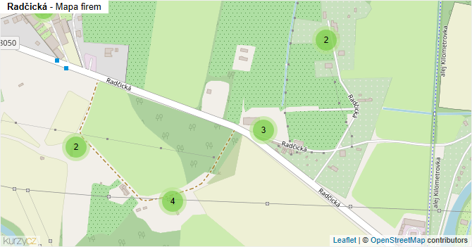 Radčická - mapa firem