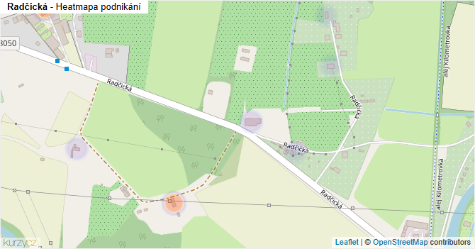 Radčická - mapa podnikání