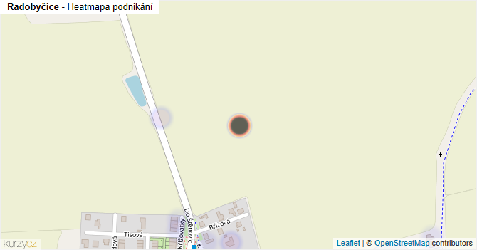 Radobyčice - mapa podnikání