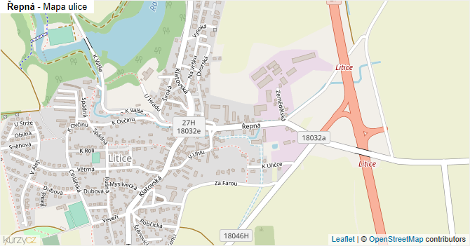 Řepná - mapa ulice