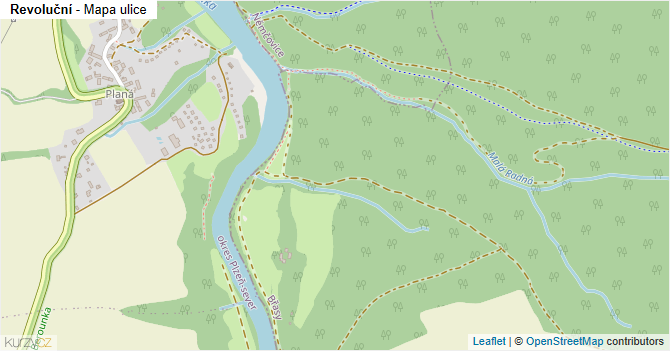 Revoluční - mapa ulice
