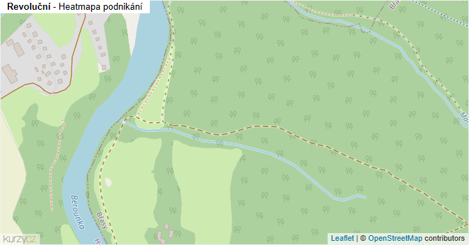 Revoluční - mapa podnikání
