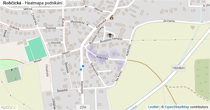 Robčická - mapa podnikání