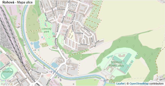 Rohová - mapa ulice