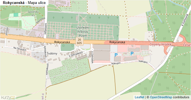 Rokycanská - mapa ulice