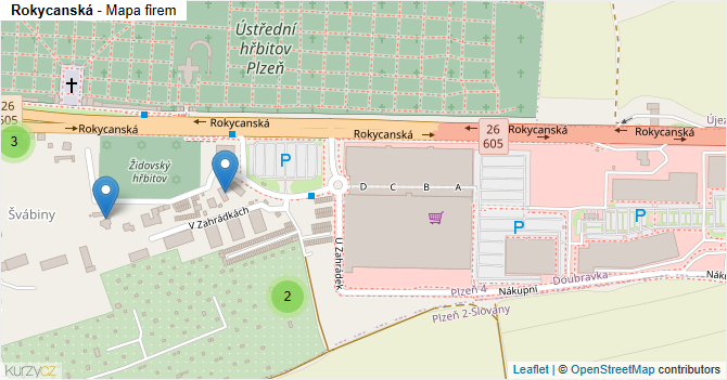 Rokycanská - mapa firem
