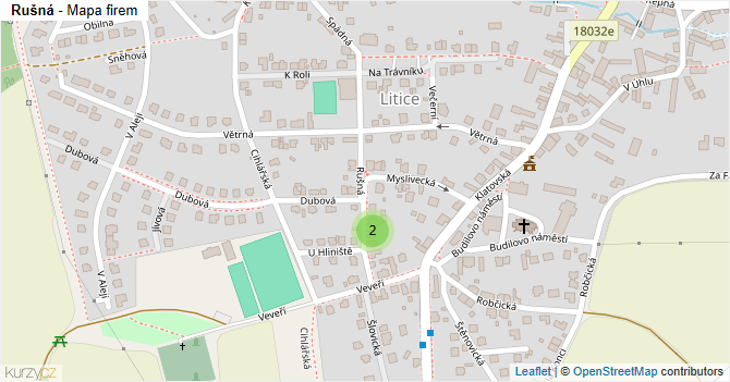Rušná - mapa firem