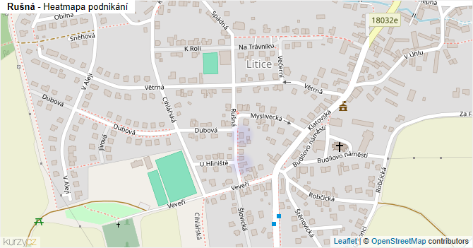 Rušná - mapa podnikání