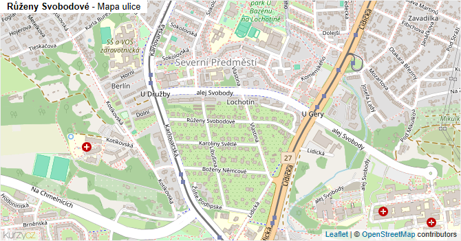 Růženy Svobodové - mapa ulice