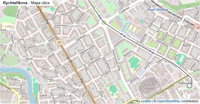 Rychtaříkova - mapa ulice