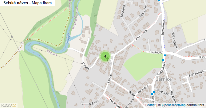Selská náves - mapa firem
