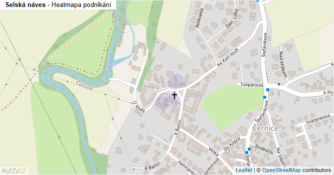 Selská náves - mapa podnikání