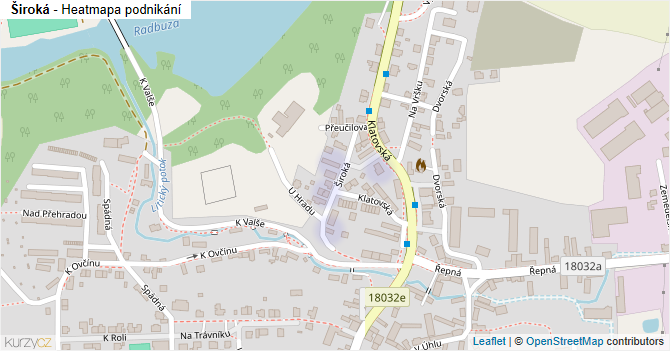 Široká - mapa podnikání