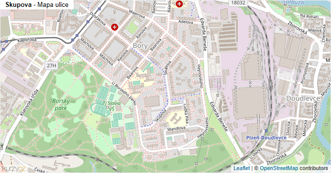 Skupova - mapa ulice