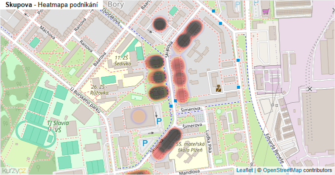 Skupova - mapa podnikání