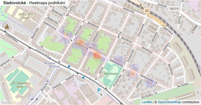 Sladovnická - mapa podnikání