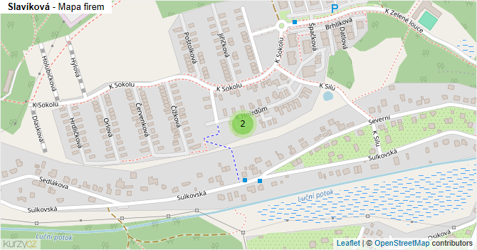 Slavíková - mapa firem
