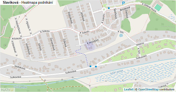Slavíková - mapa podnikání