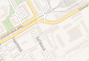 Slovanská alej v obci Plzeň - mapa ulice