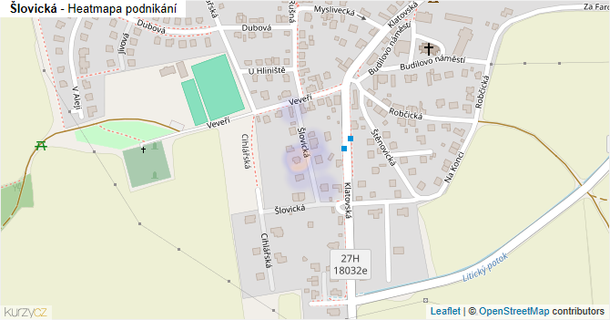 Šlovická - mapa podnikání