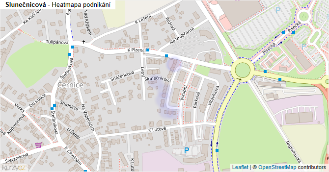 Slunečnicová - mapa podnikání